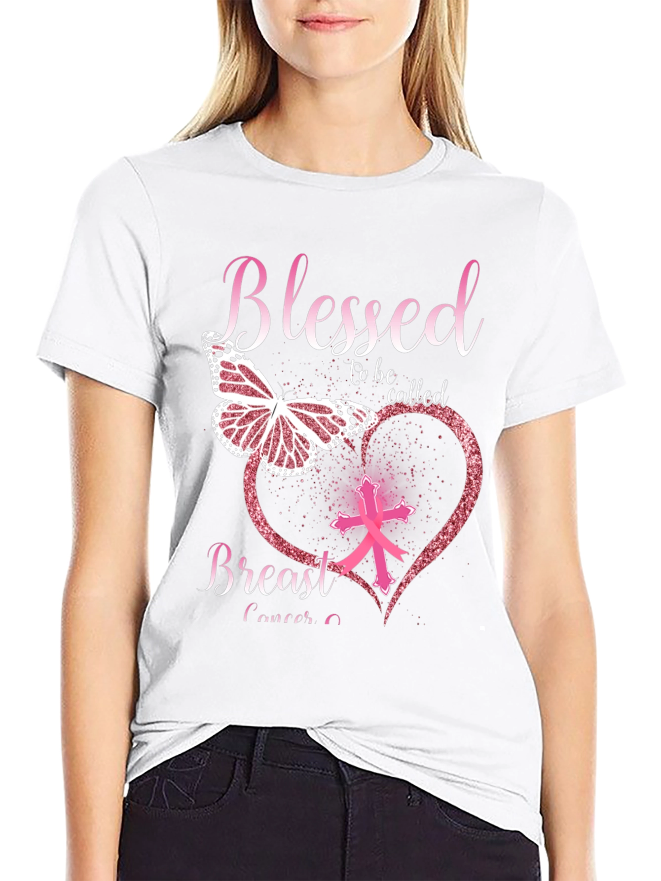 Breast Cancer Awareness Blessed T-Shirt