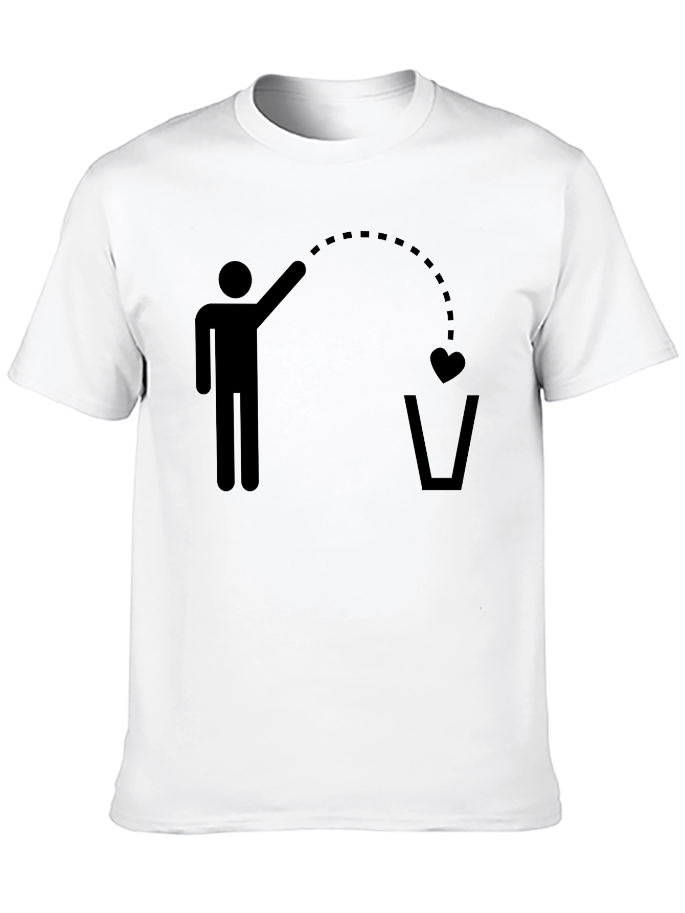 Heartbreak Toss T-Shirt - Funny Graphic Tee