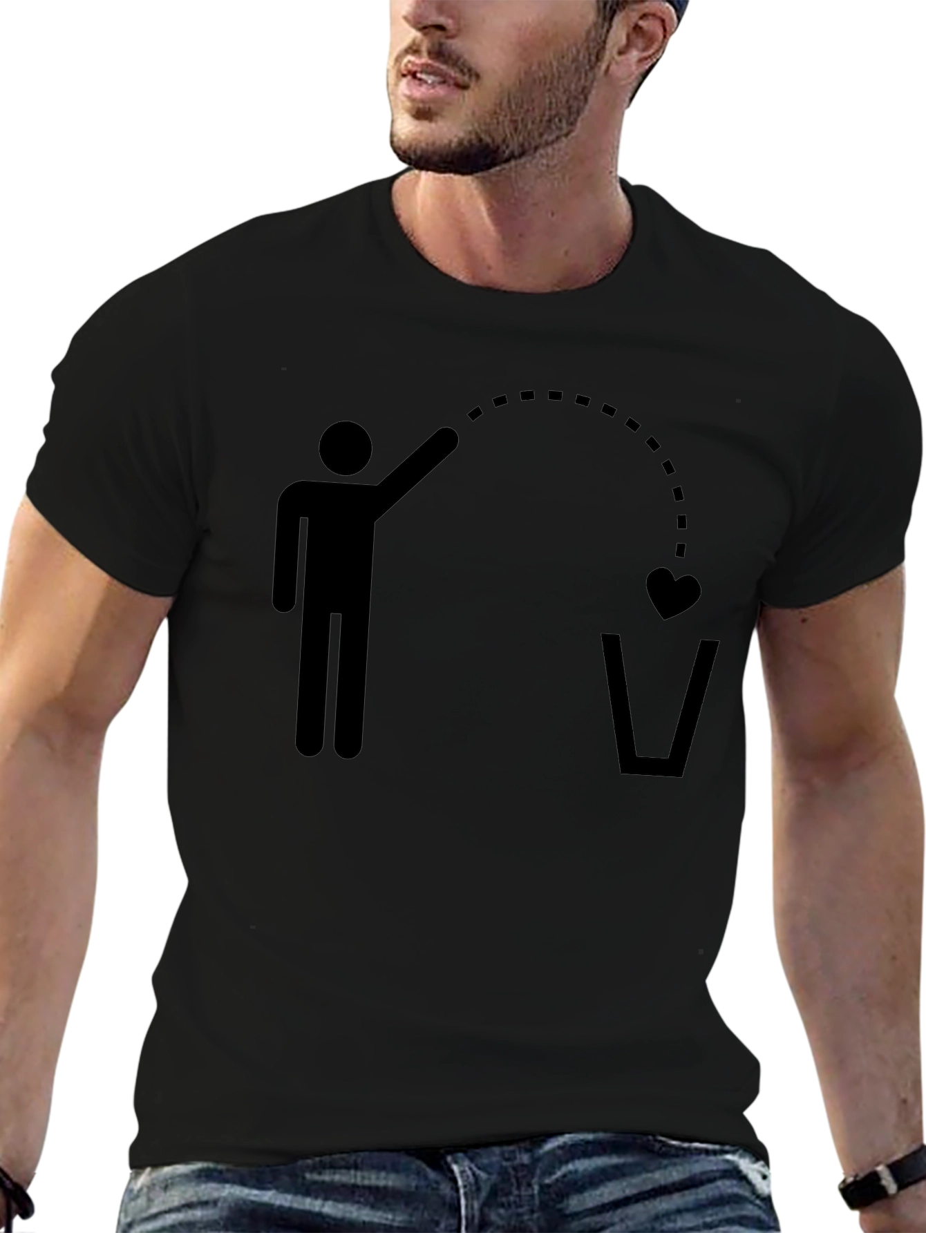 Heartbreak Toss T-Shirt - Funny Graphic Tee