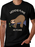 Weekend Plans Sloth T-Shirt - No Plans