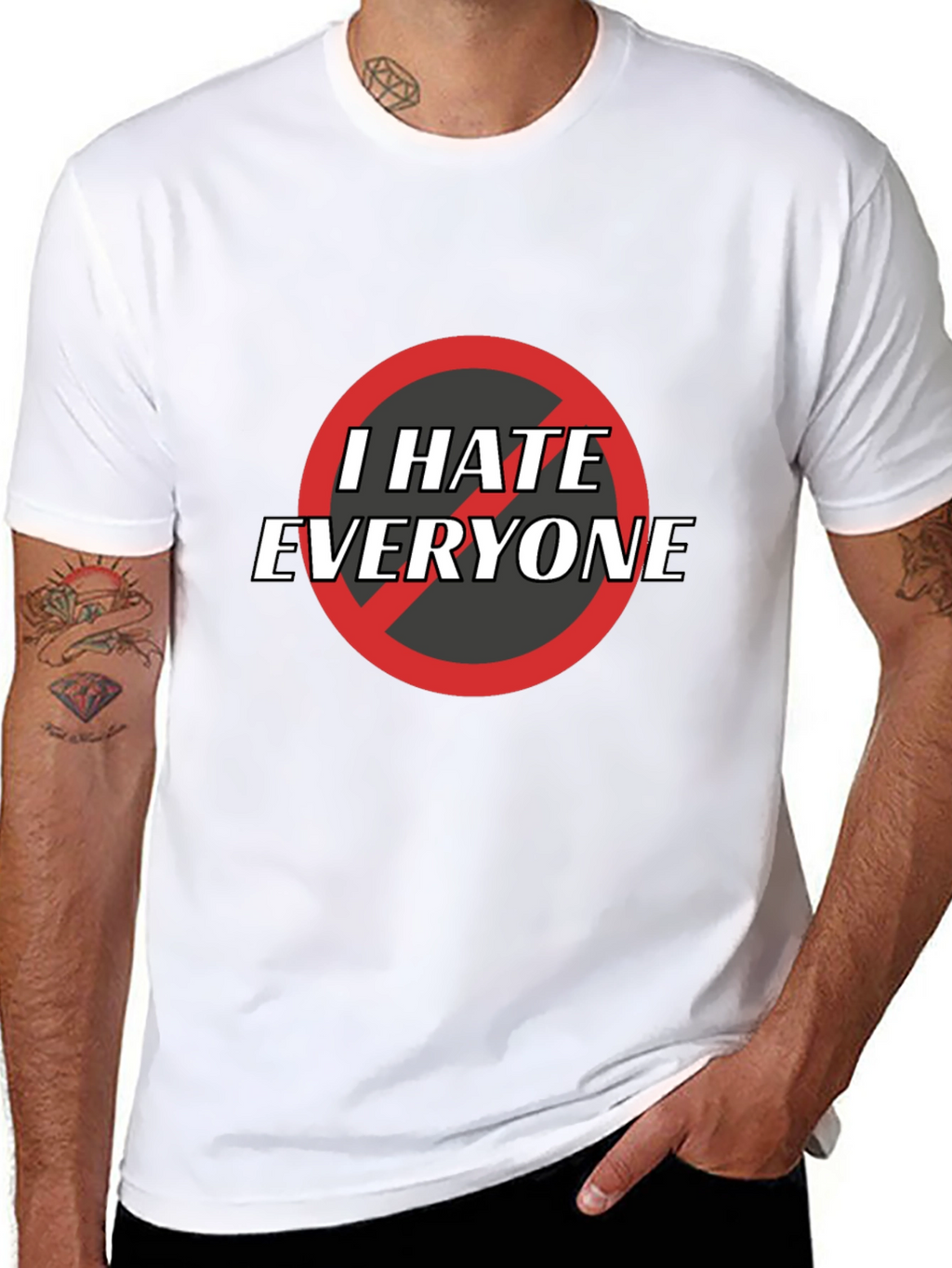 I Hate Everyone Graphic Tee - Black Cotton T-Shirt