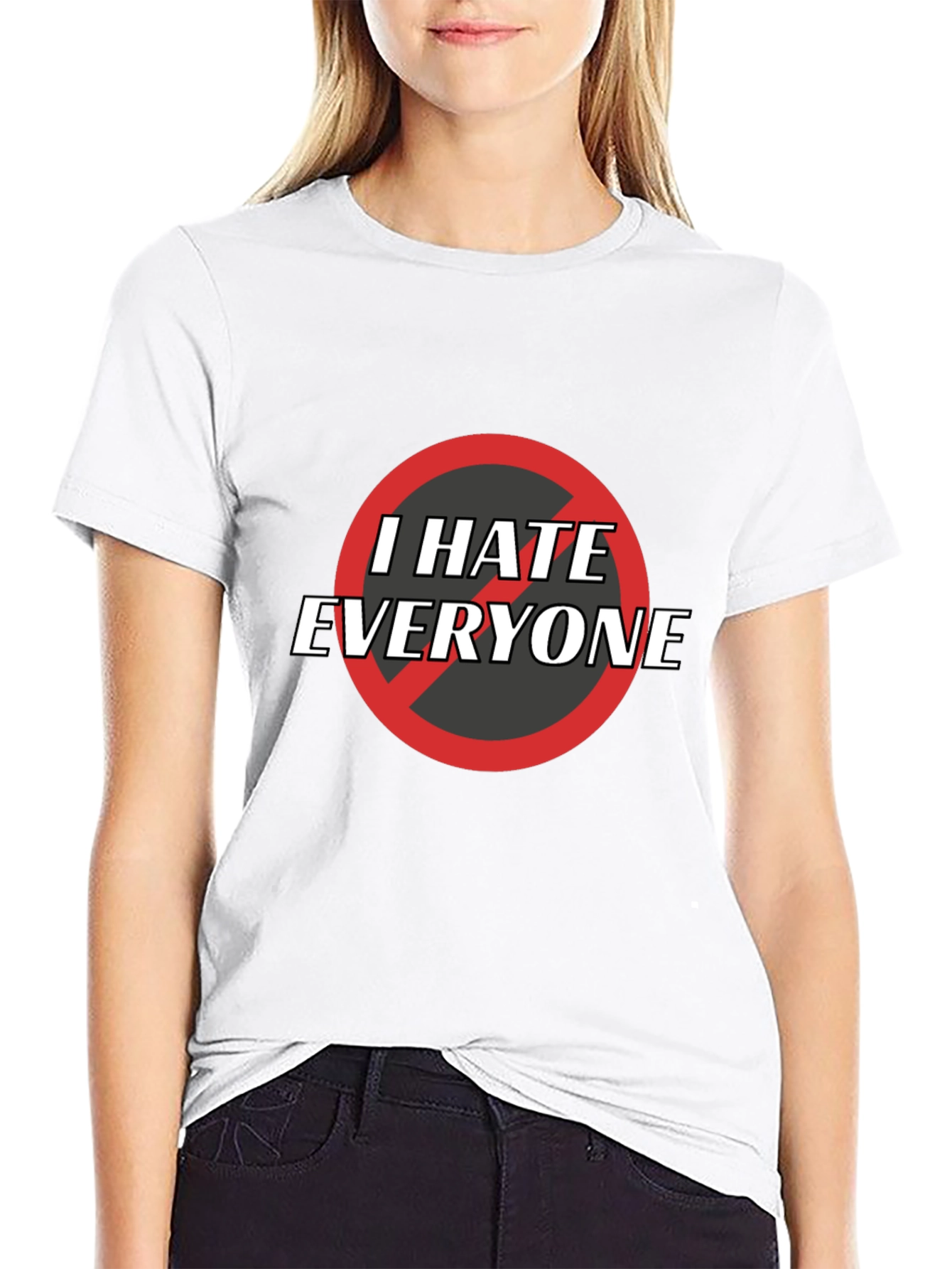 I Hate Everyone Graphic Tee - Black Cotton T-Shirt