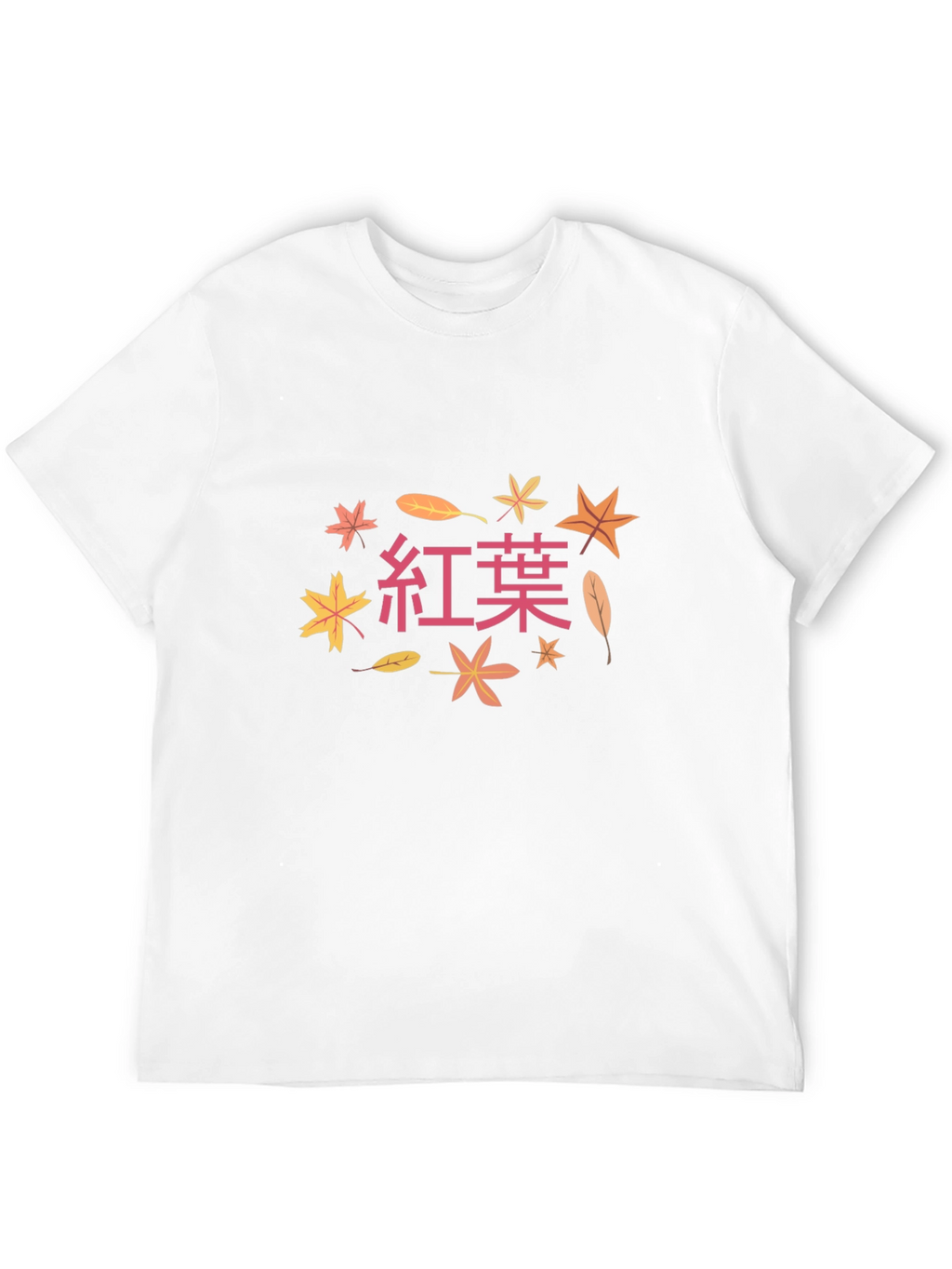 Autumn Leaves T-Shirt - Japanese Kanji Design