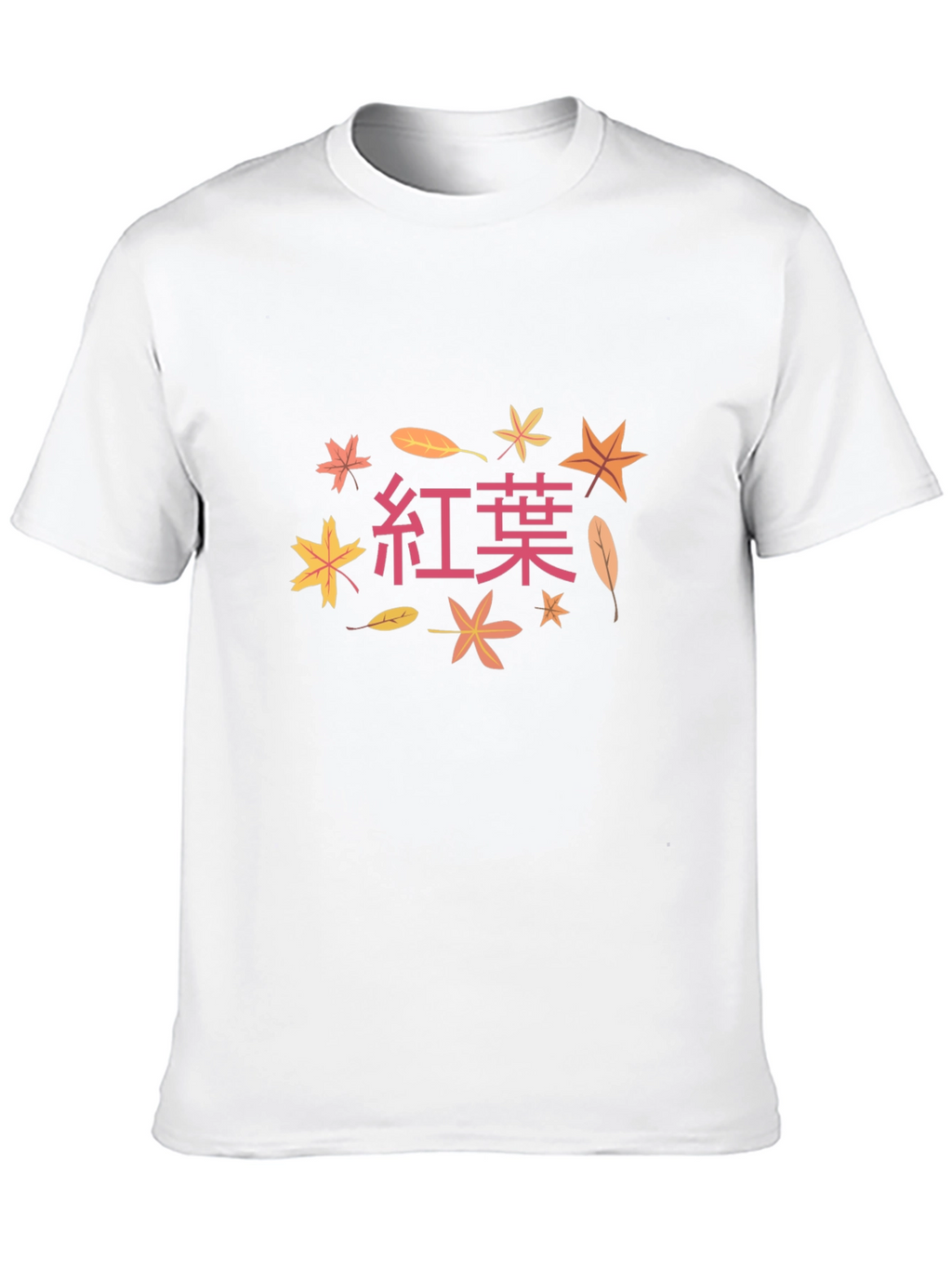 Autumn Leaves T-Shirt - Japanese Kanji Design