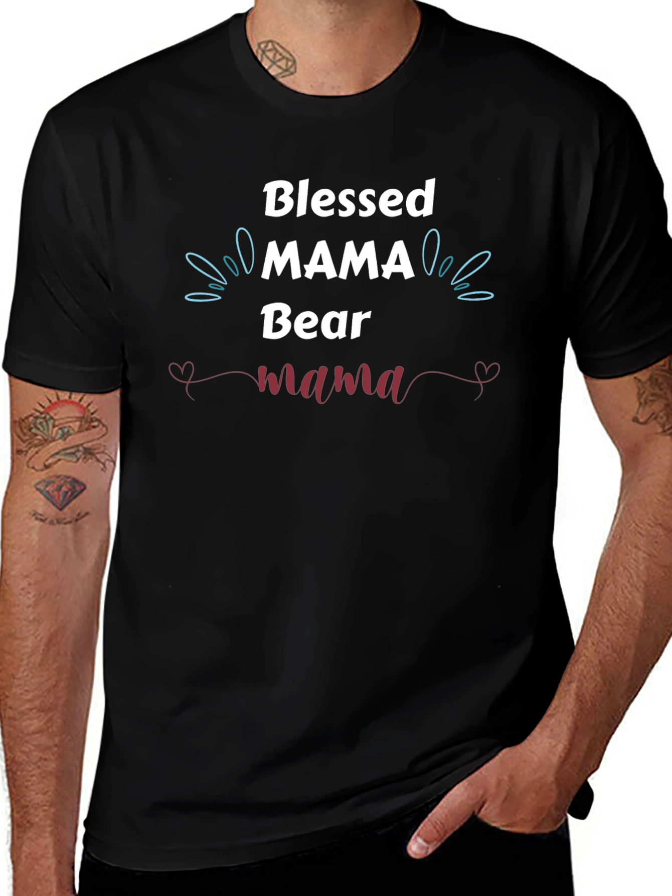 Blessed Mama Bear T-Shirt - Cute Family Tee