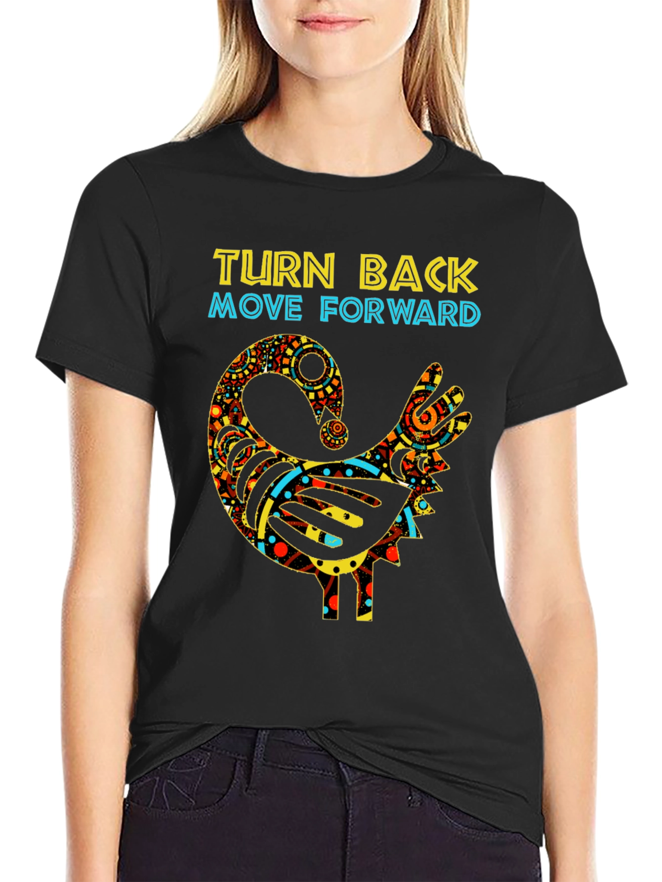 Turn Back Move Forward Sankofa Bird T-Shirt