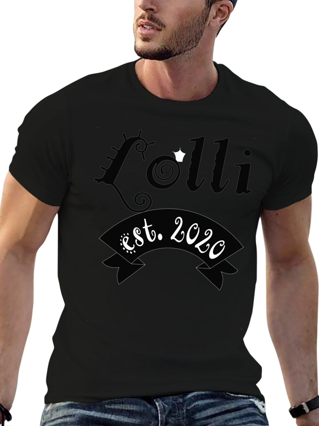 Lolli Est. 2020 Black Graphic Tee
