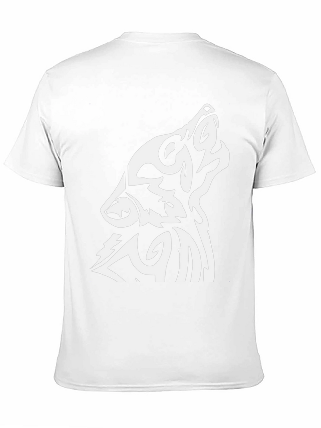 Wolf Tribal Design Black T-Shirt
