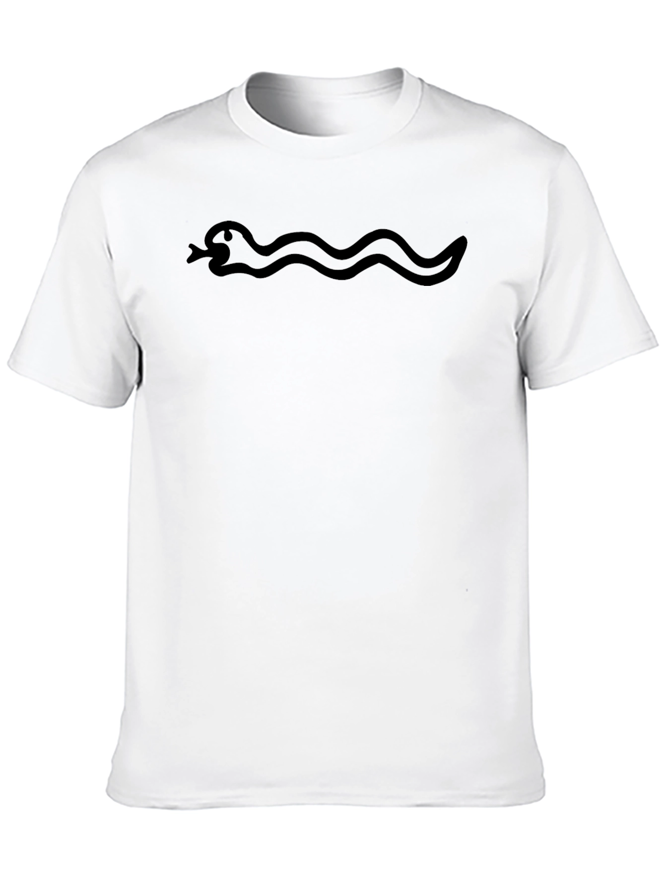 Mens Black Snake Graphic Tee - Stylish Casual Wear