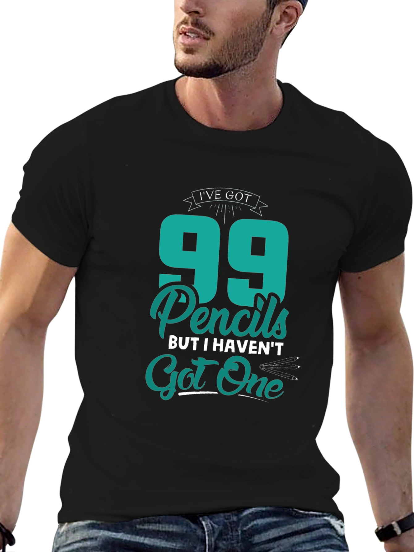 Funny 99 Pencils Graphic T-Shirt