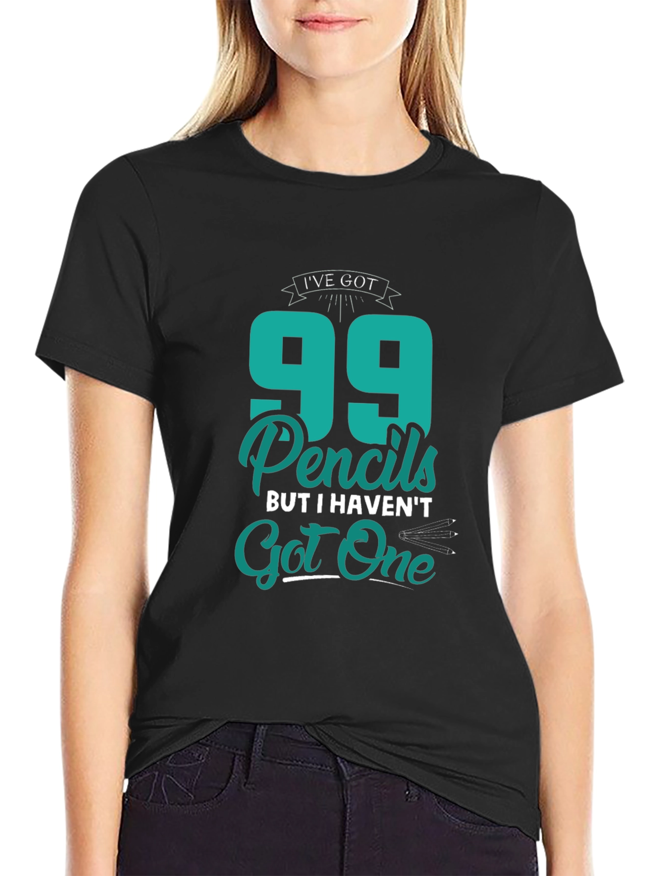Funny 99 Pencils Graphic T-Shirt