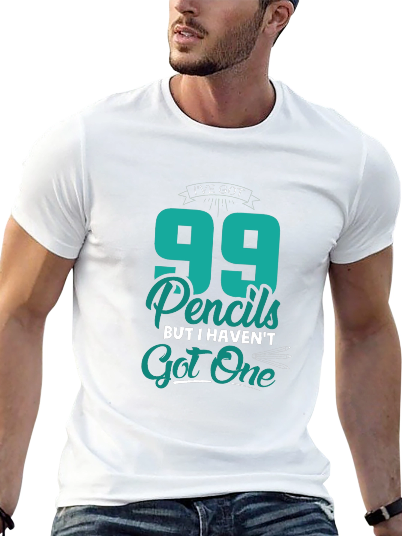 Funny 99 Pencils Graphic T-Shirt