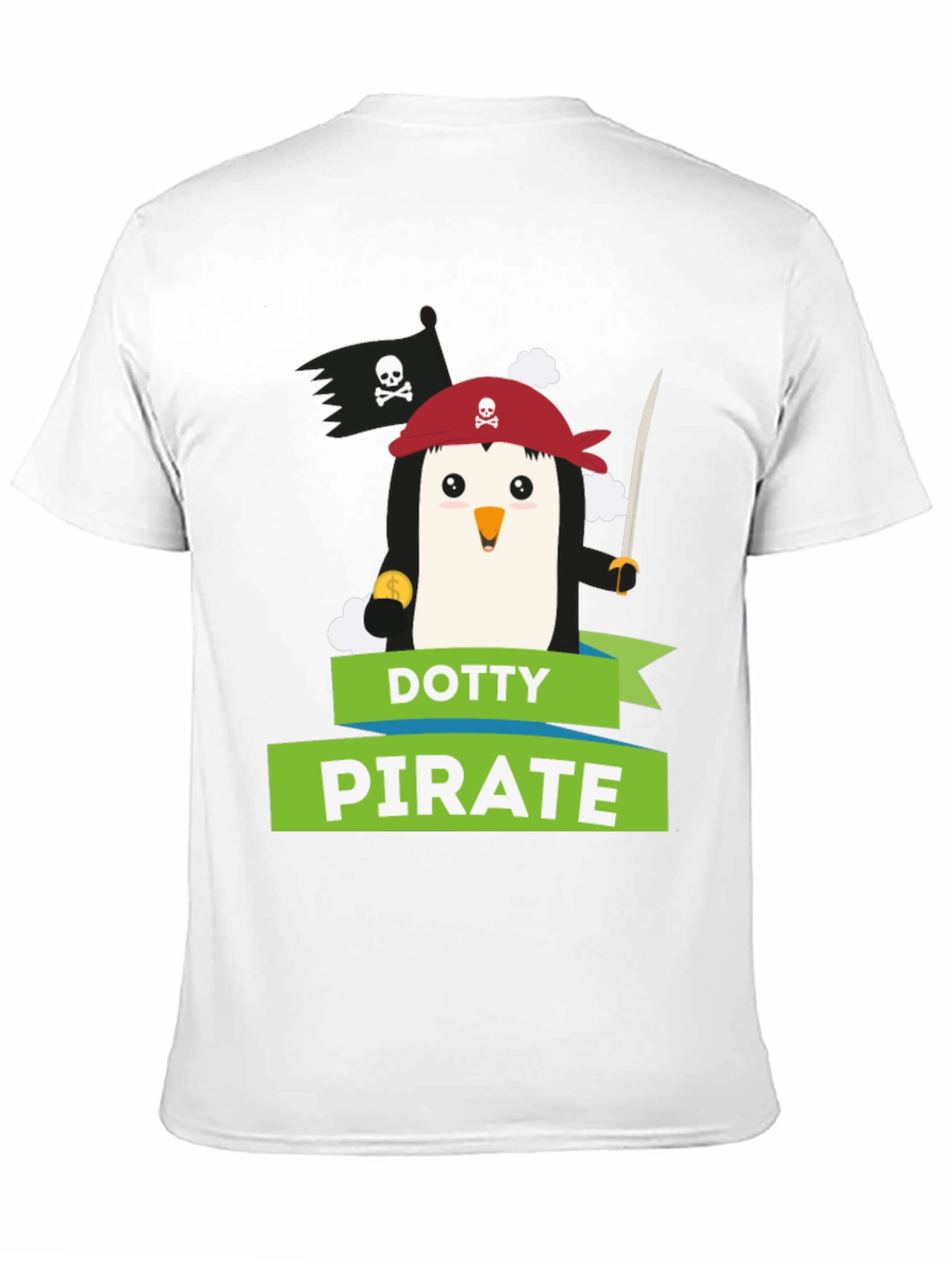 Dotty Pirate Penguin Graphic T-Shirt