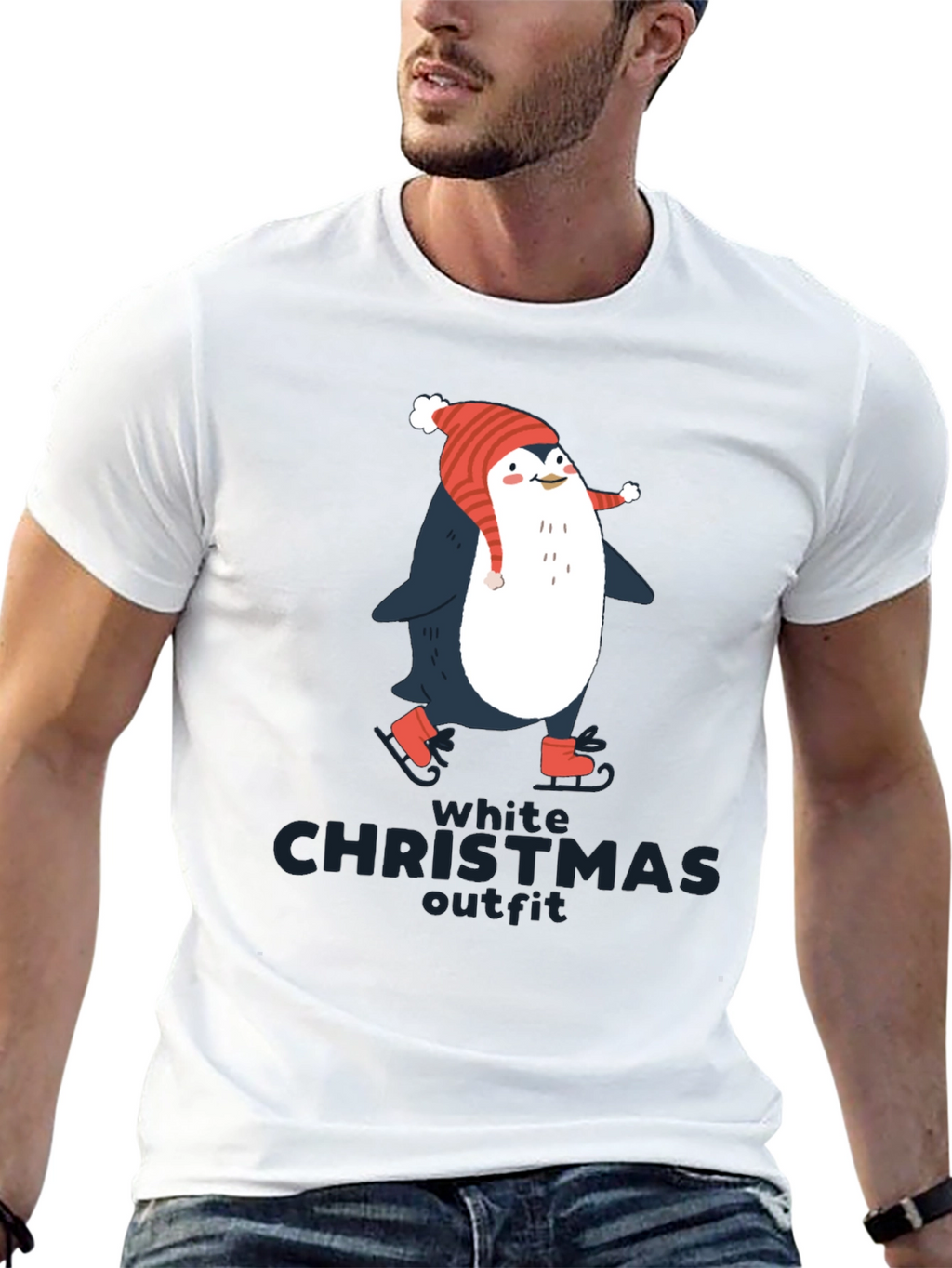 Penguin Christmas Outfit T-Shirt