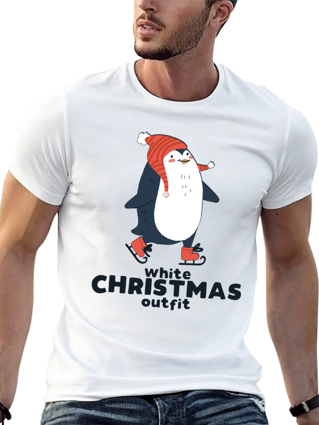 Penguin Christmas Outfit T-Shirt