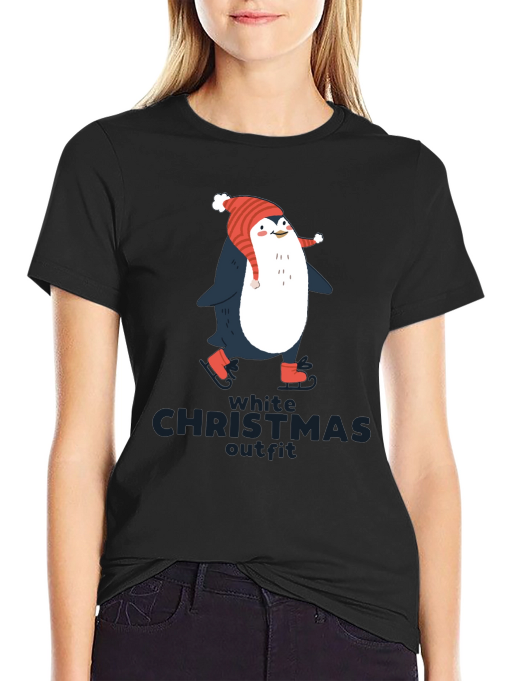 Penguin Christmas Outfit T-Shirt