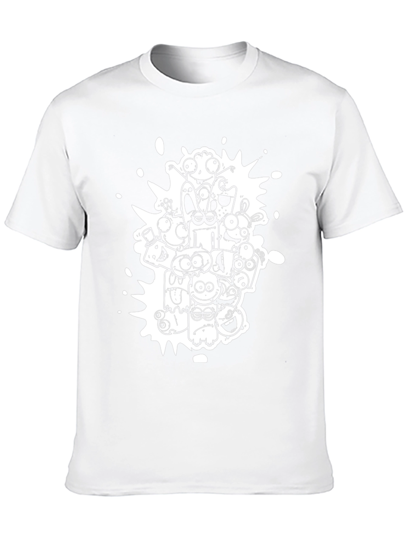 Monster Doodle Graphic Black T-Shirt