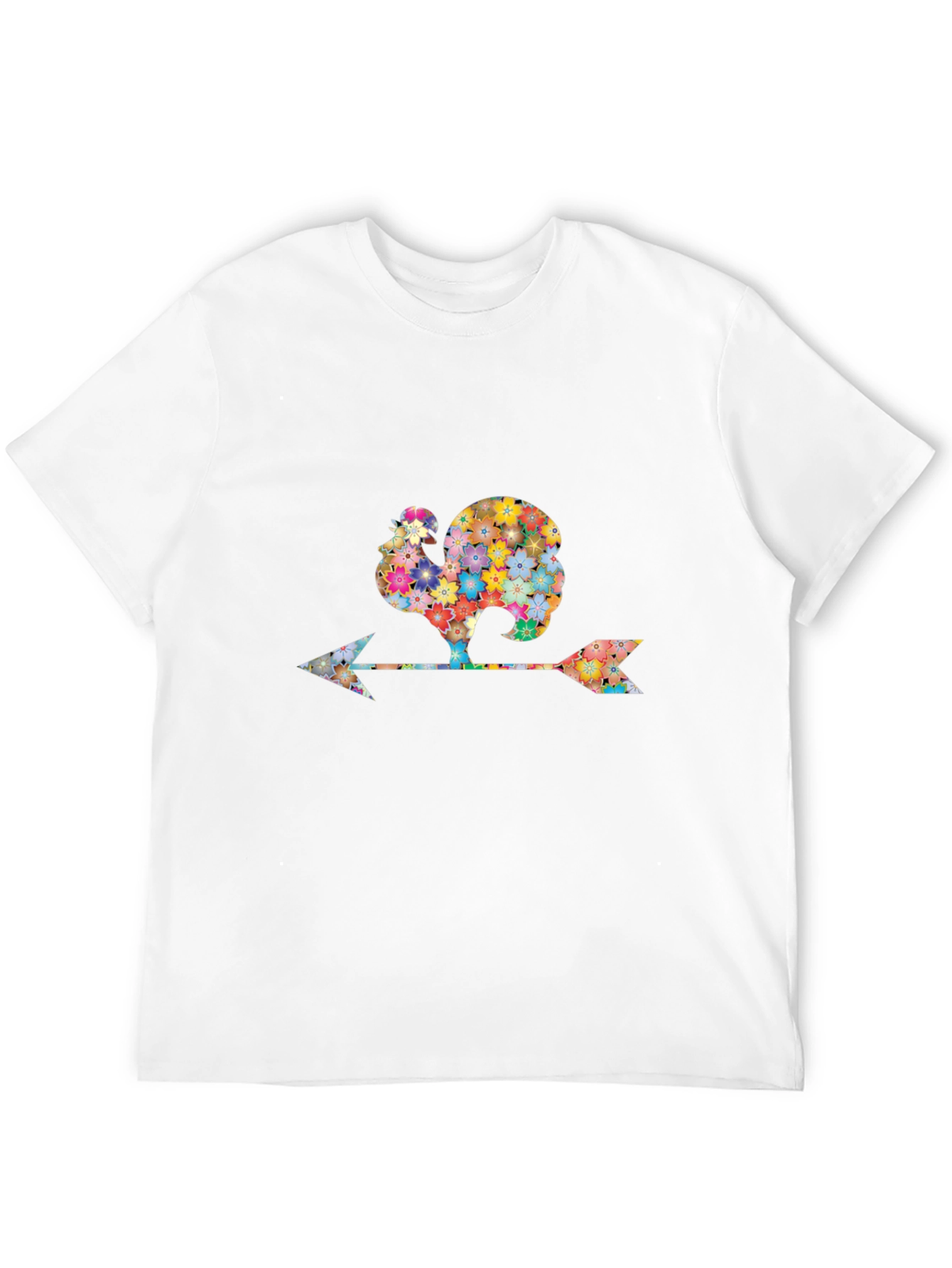 Floral Rooster Weathervane Graphic Tee