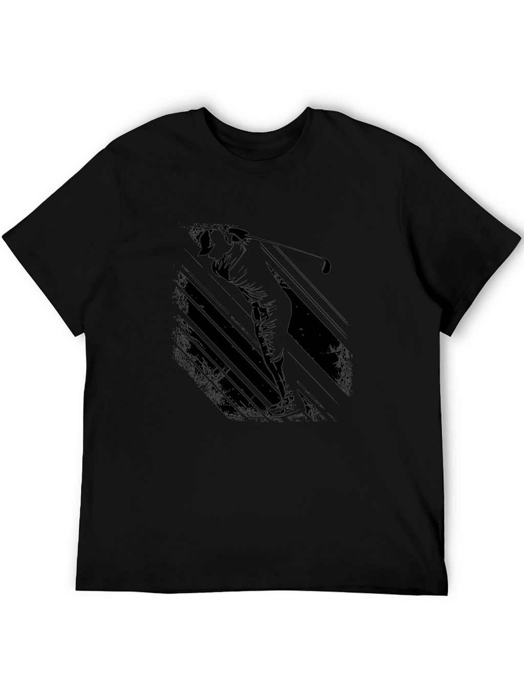 Golf Silhouette Black Graphic Tee