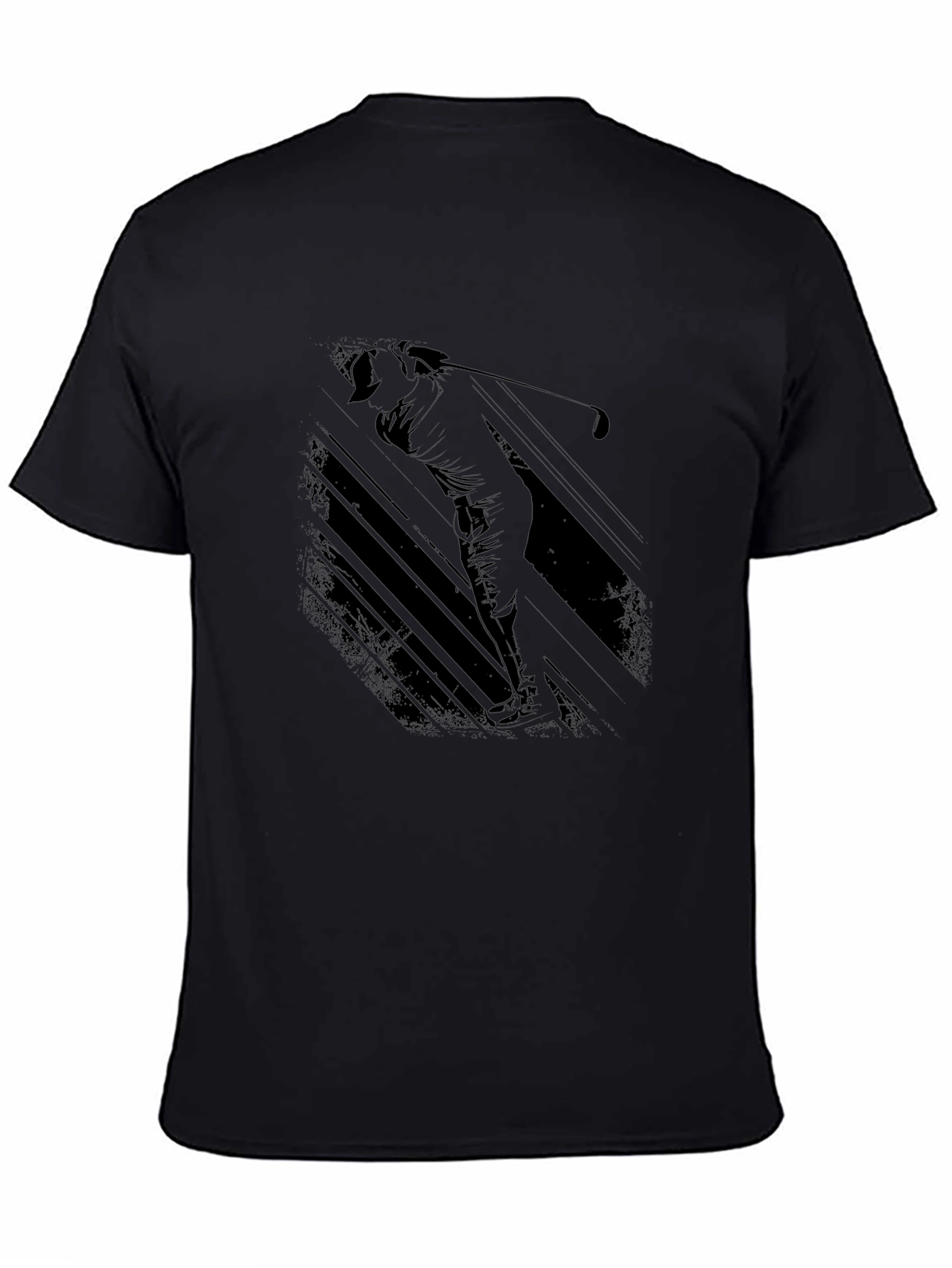 Golf Silhouette Black Graphic Tee
