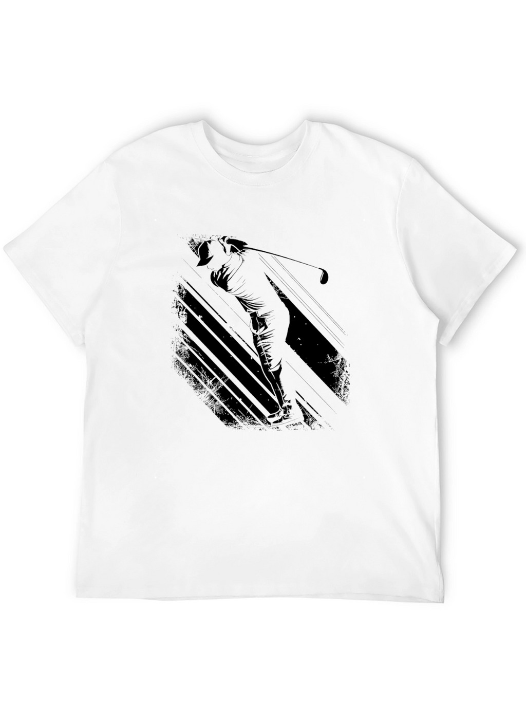 Golf Silhouette Black Graphic Tee