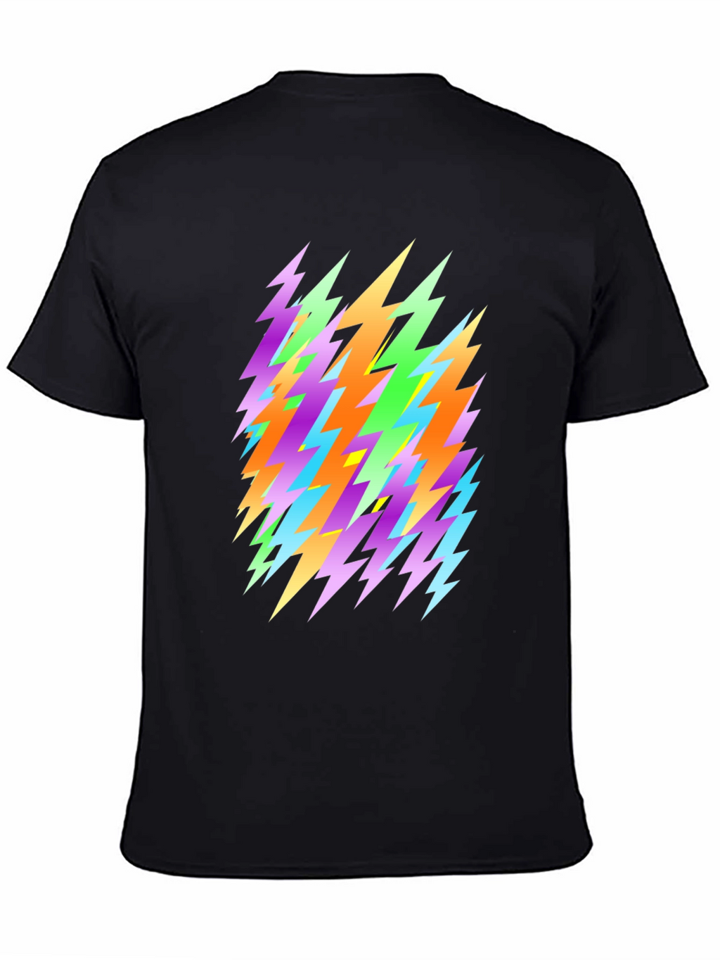 Lightning Bolt Graphic Black T-Shirt