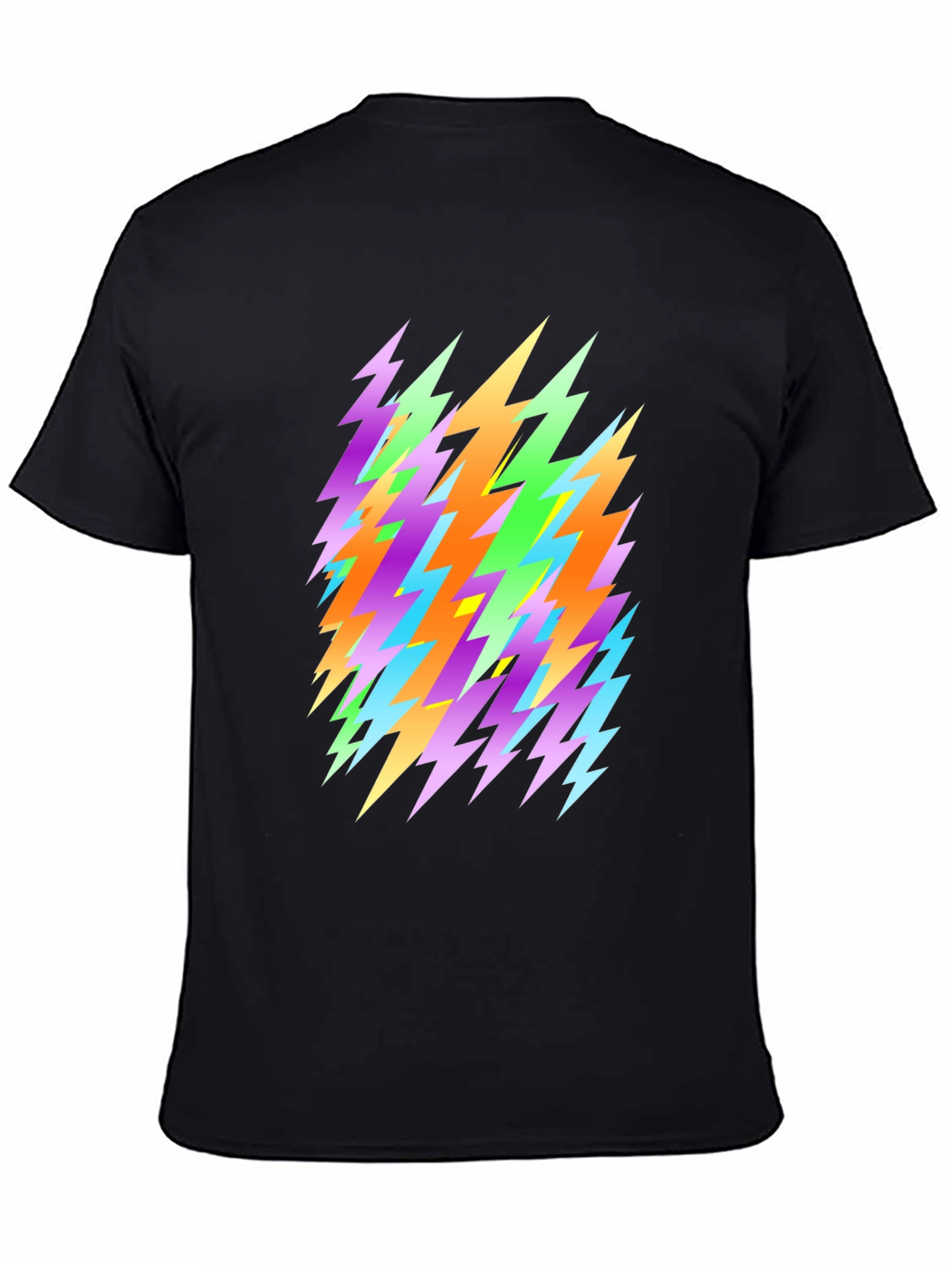 Lightning Bolt Graphic Black T-Shirt