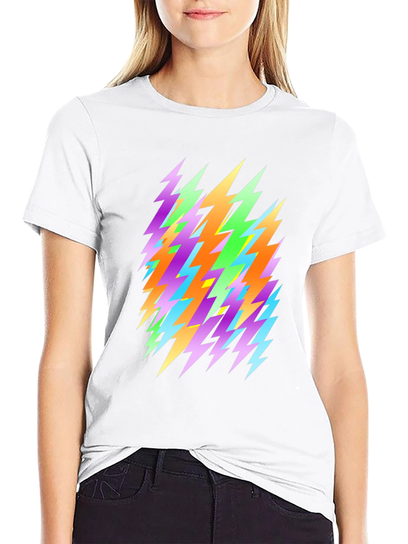 Lightning Bolt Graphic Black T-Shirt
