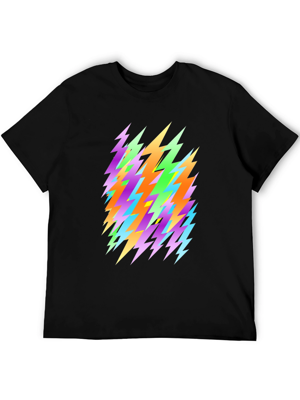 Lightning Bolt Graphic Black T-Shirt