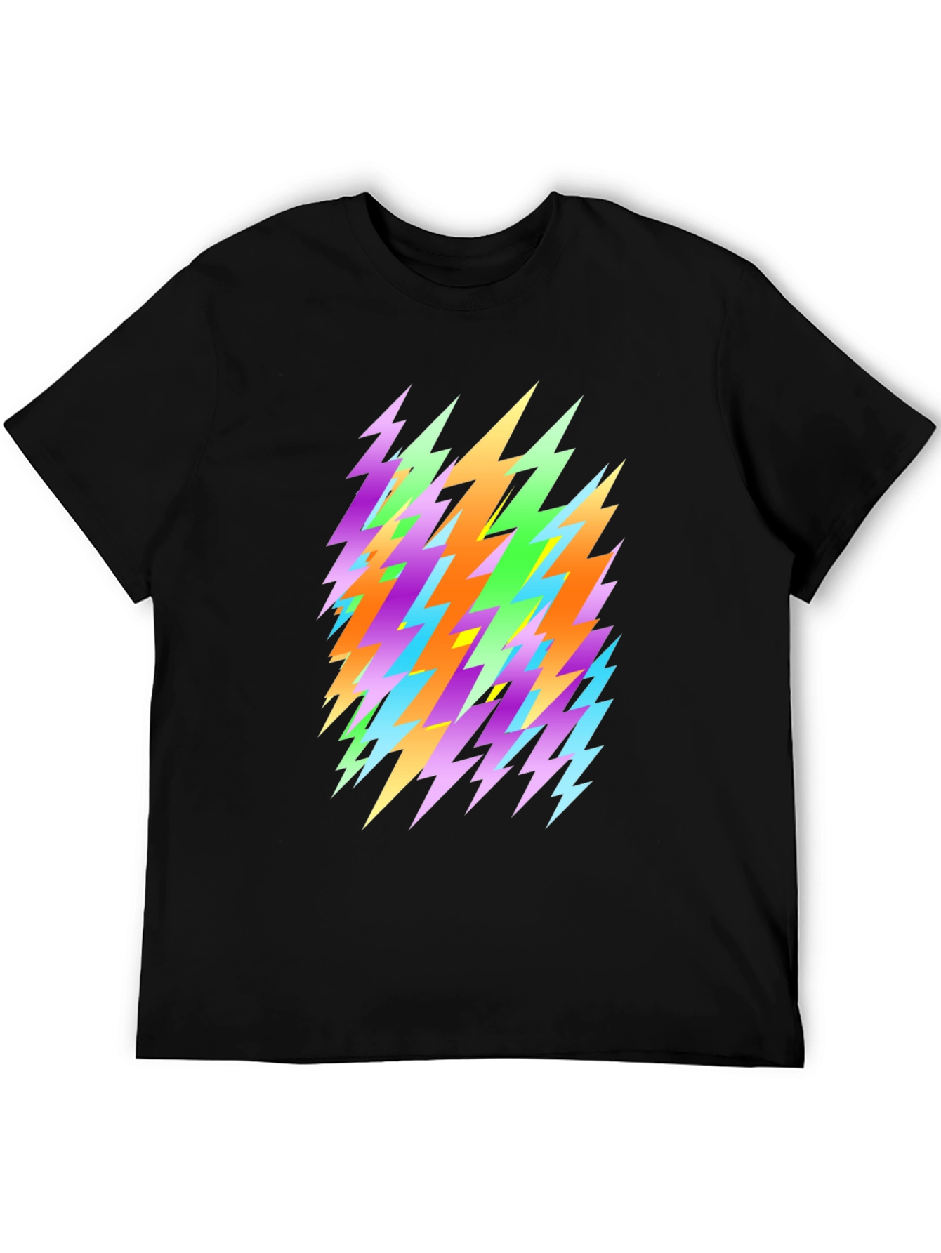 Lightning Bolt Graphic Black T-Shirt