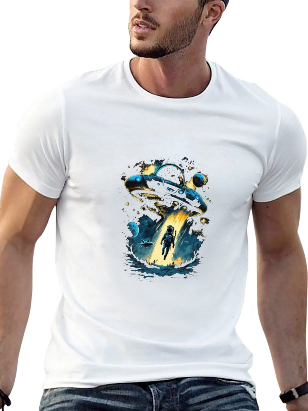 UFO Abduction T-Shirt: Space Adventure Design