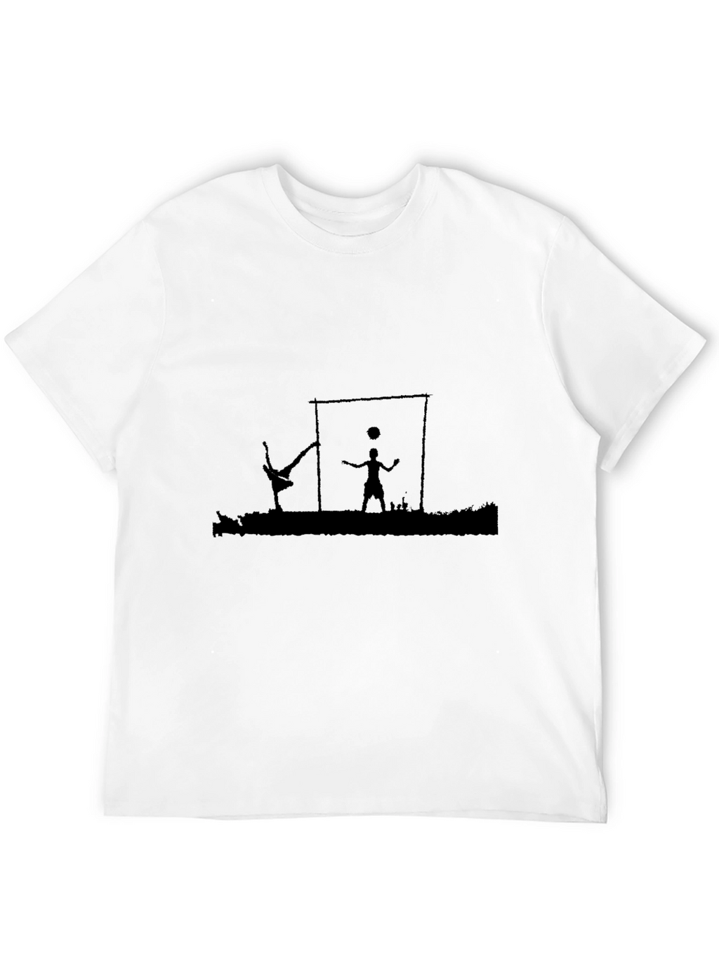 Soccer Silhouette Black T-Shirt