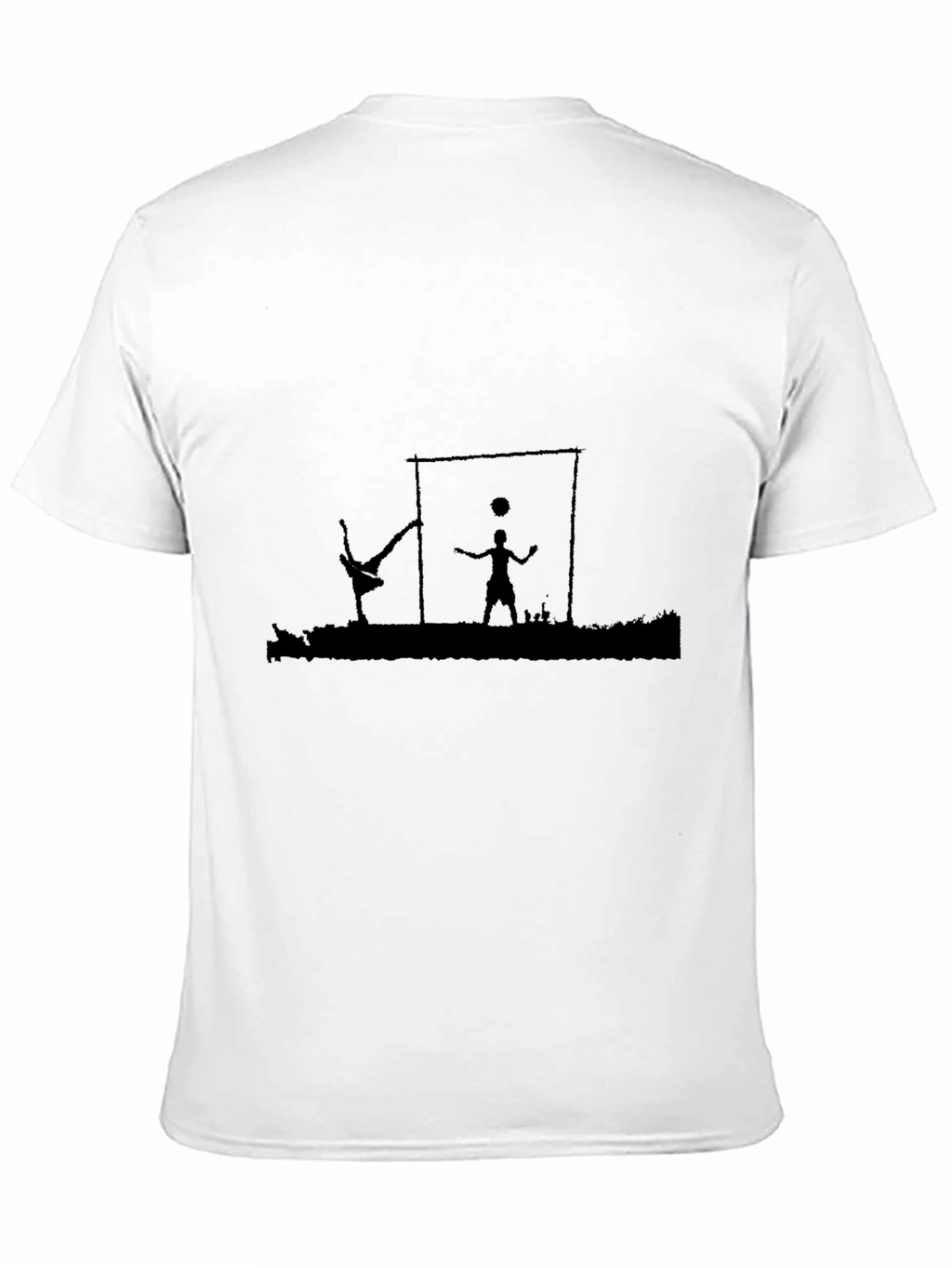 Soccer Silhouette Black T-Shirt