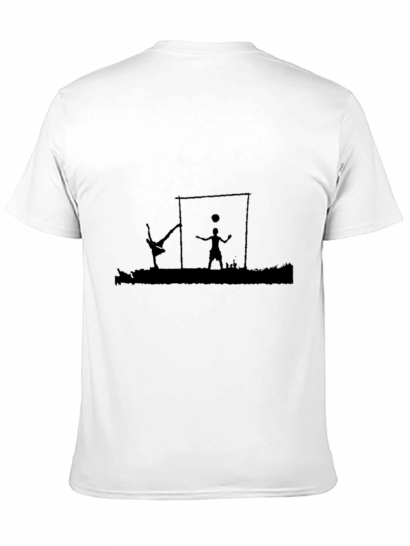 Soccer Silhouette Black T-Shirt