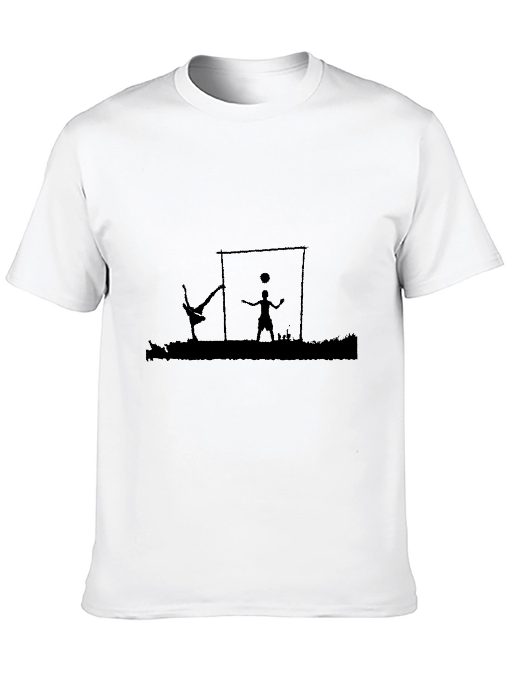 Soccer Silhouette Black T-Shirt