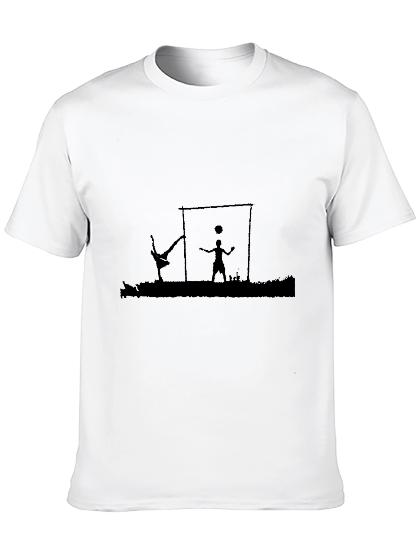 Soccer Silhouette Black T-Shirt