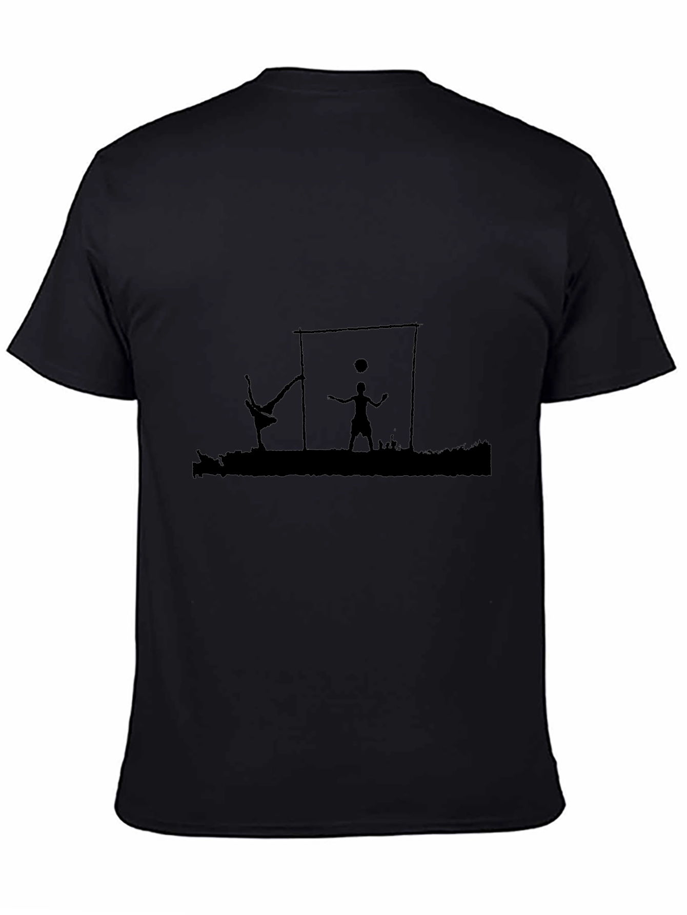 Soccer Silhouette Black T-Shirt