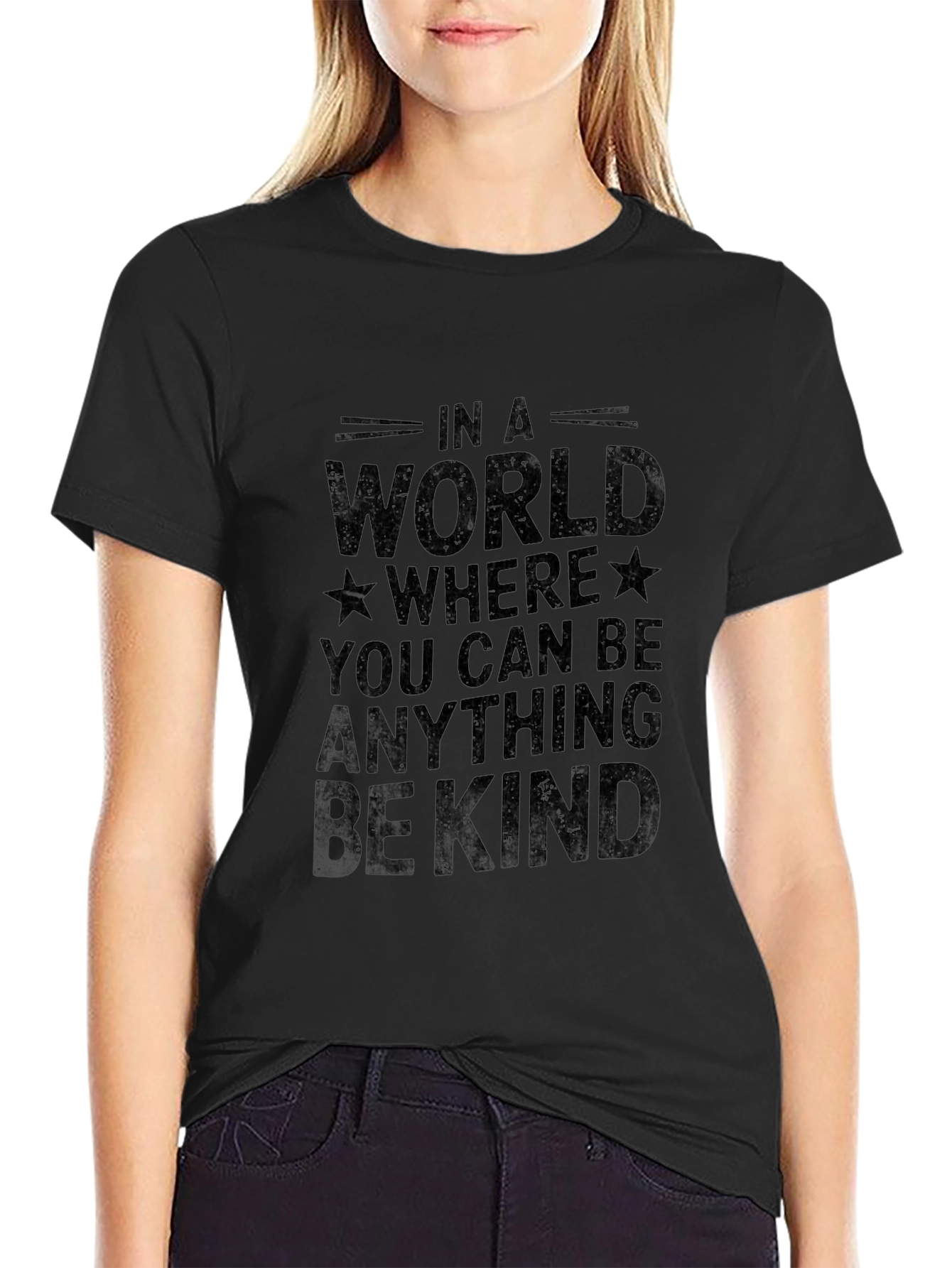 Be Kind Graphic Tee - Trendy Black T-Shirt