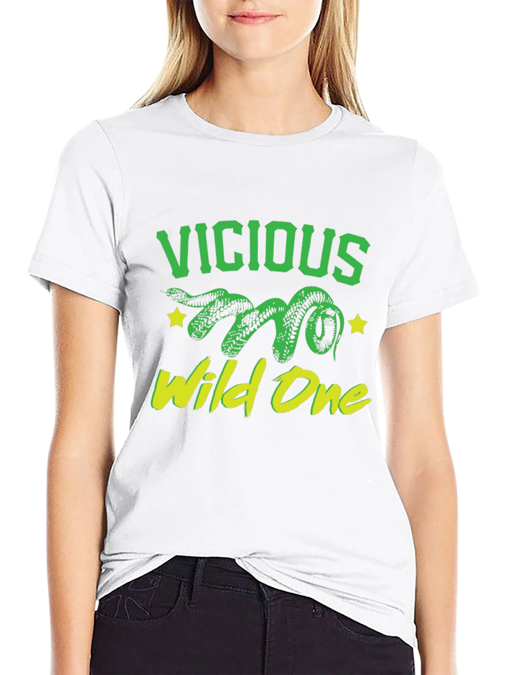 Vicious Wild One Snake Graphic T-Shirt