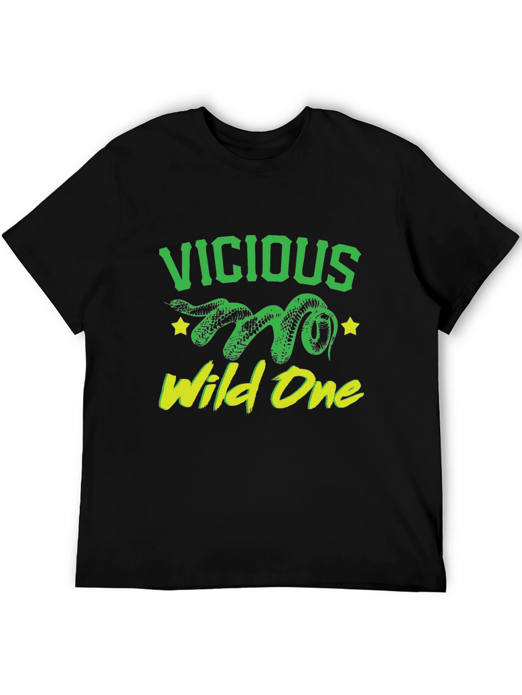 Vicious Wild One Snake Graphic T-Shirt