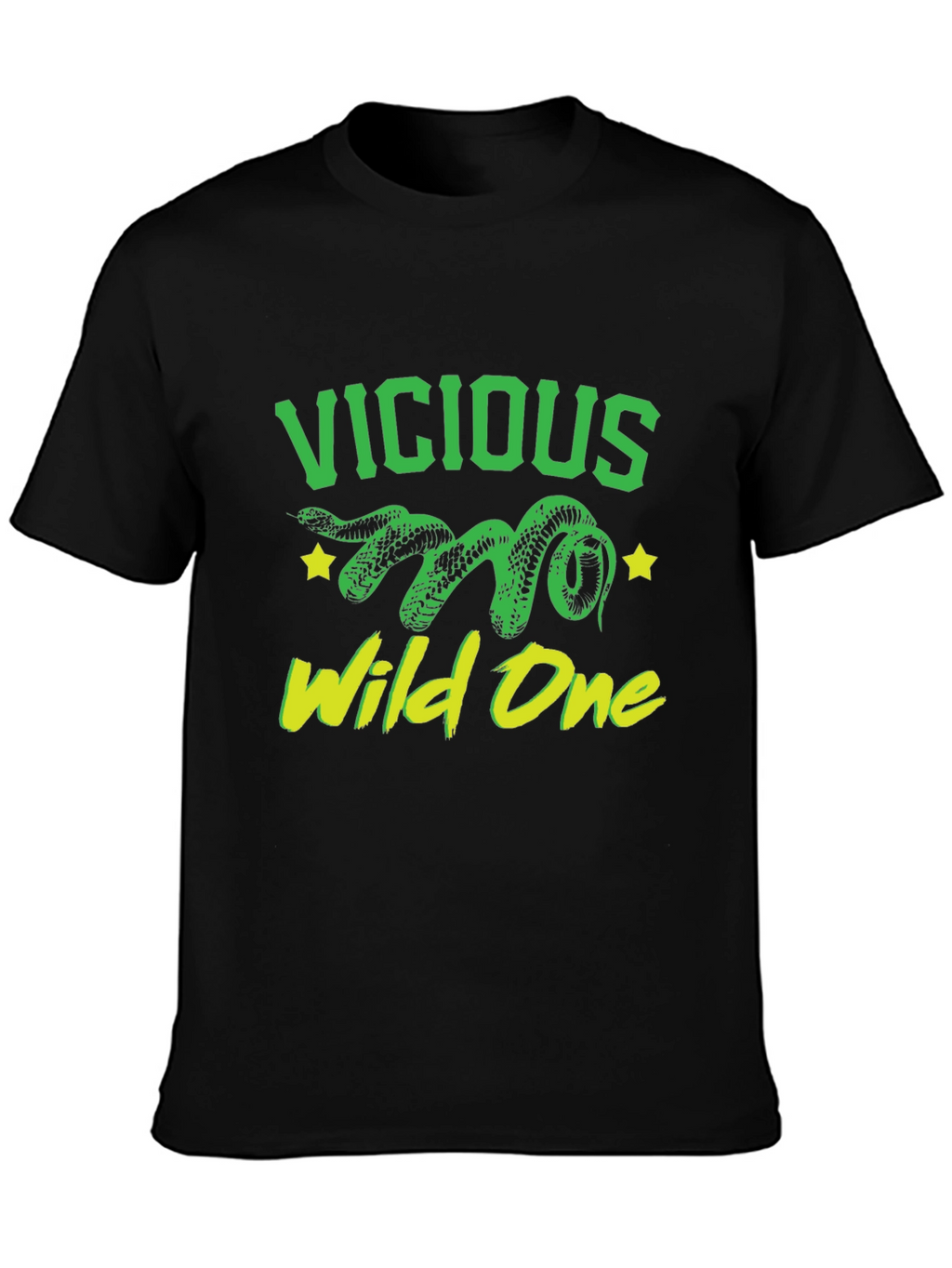 Vicious Wild One Snake Graphic T-Shirt