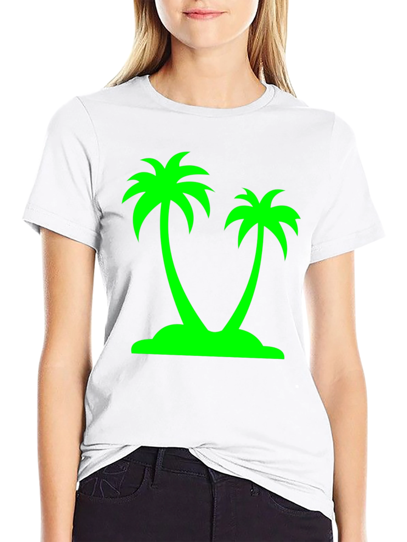 Tropical Palm Tree Graphic Tee - Island Vibes
