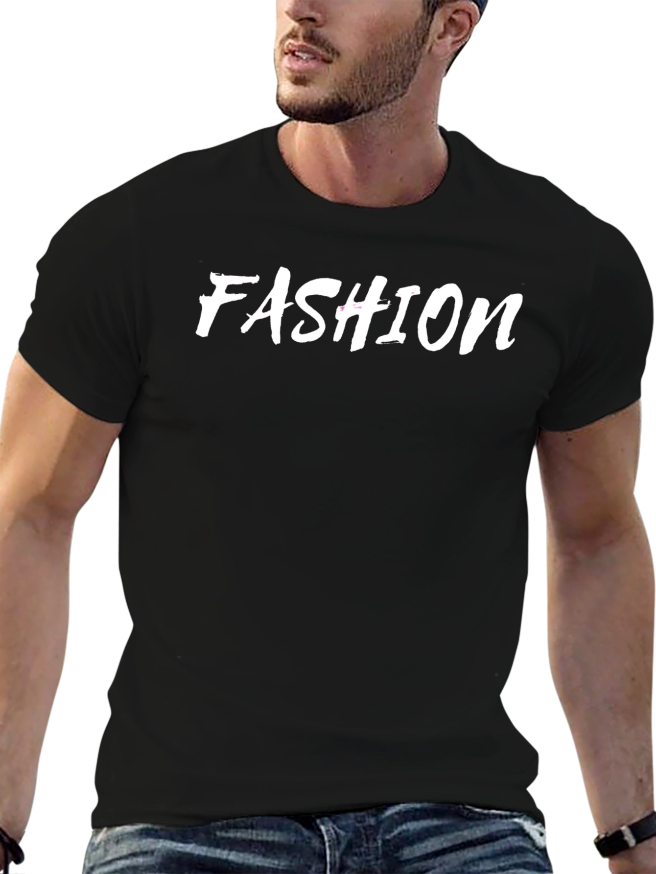Fashion Graphic Tee - Stylish Black T-Shirt