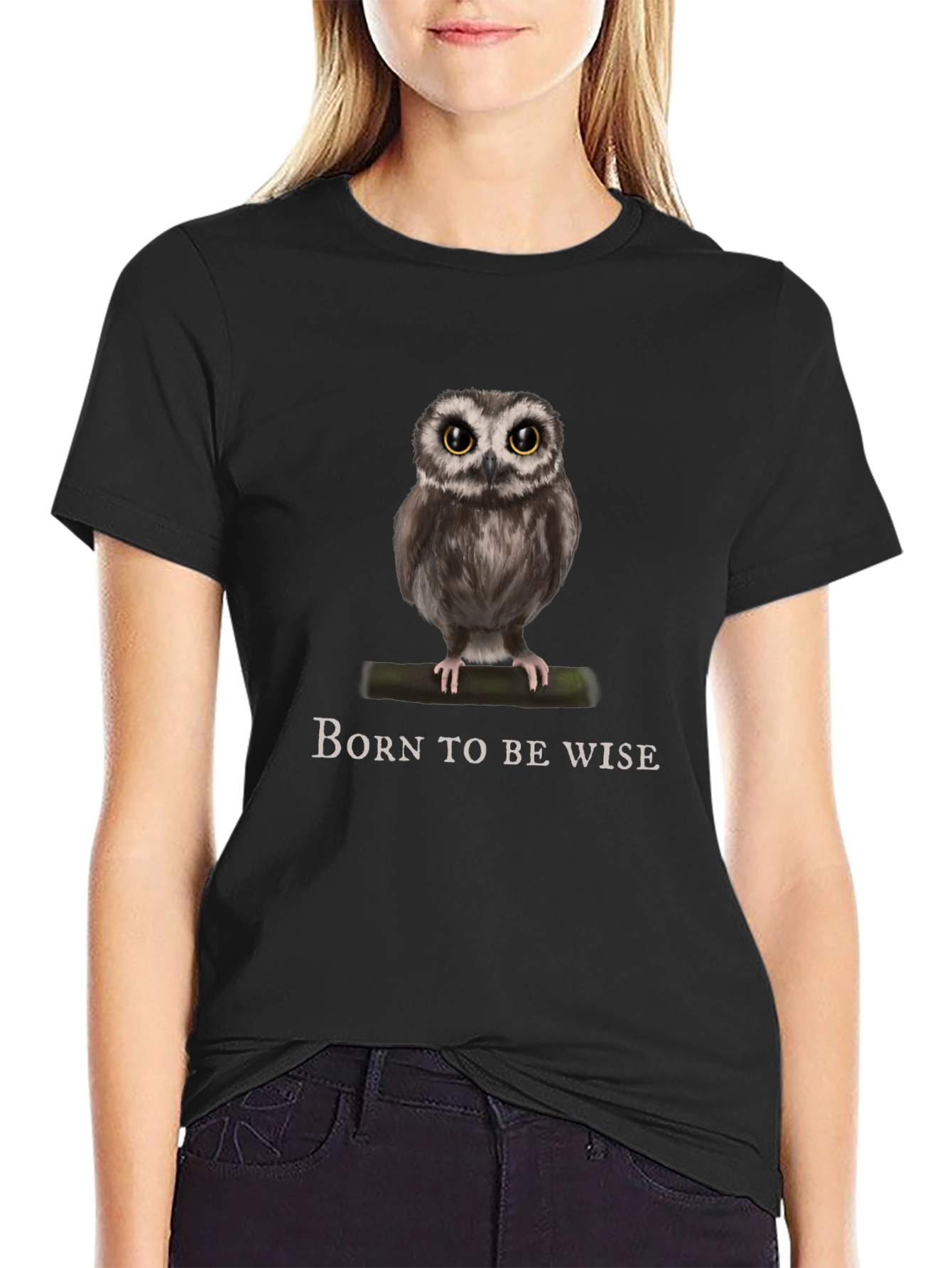 Wise Owl Graphic T-Shirt - Born to Be Wise