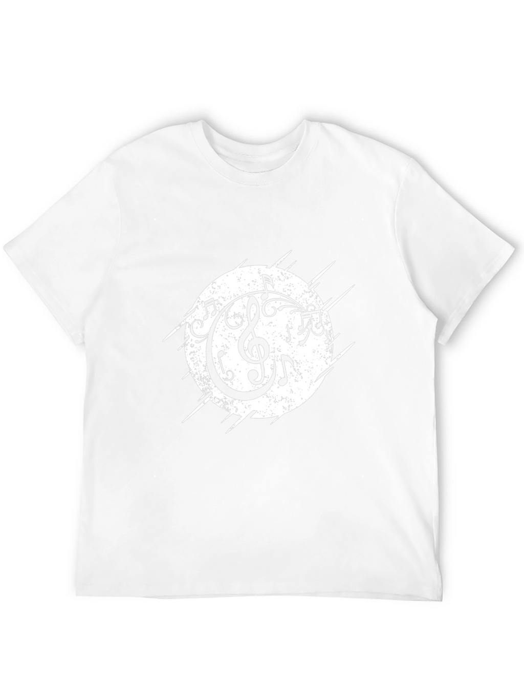 Musical Notes Graphic Black Tee