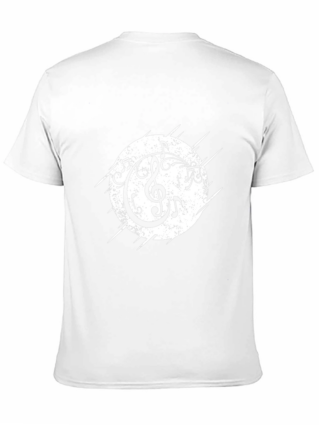Musical Notes Graphic Black Tee