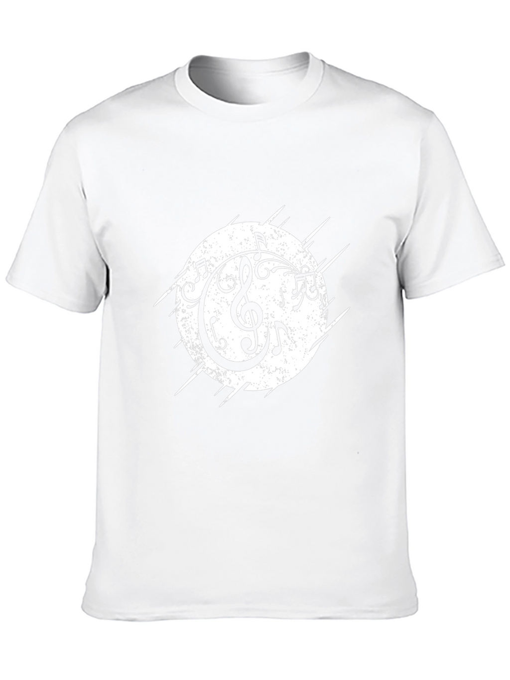Musical Notes Graphic Black Tee