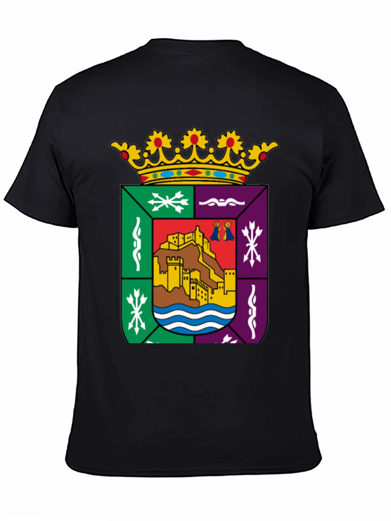 Cáceres Spain Coat of Arms Black T-Shirt