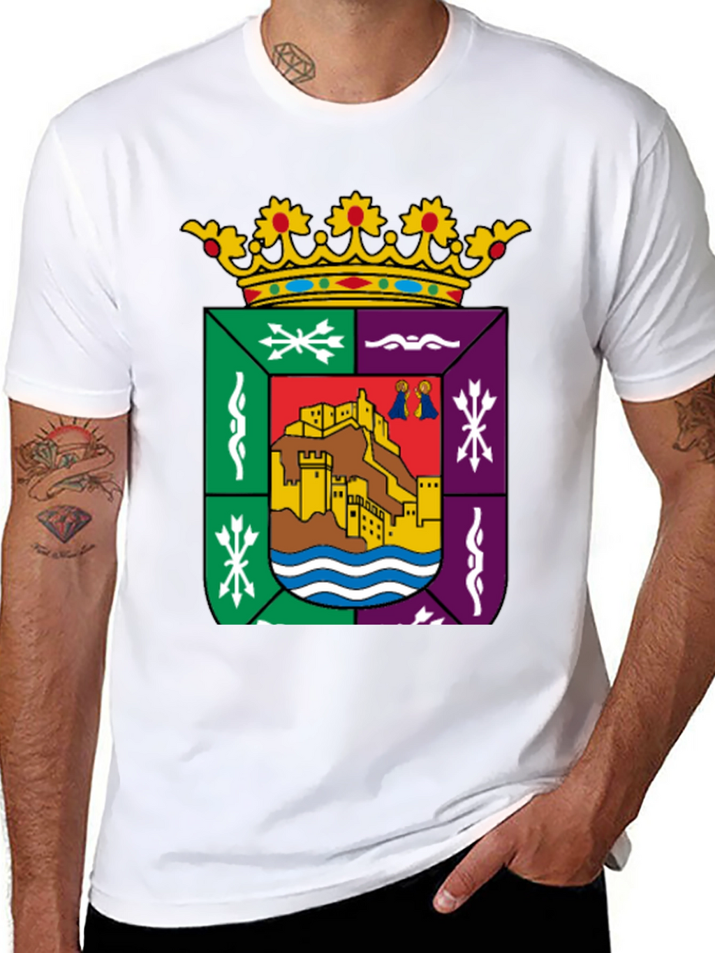 Cáceres Spain Coat of Arms Black T-Shirt
