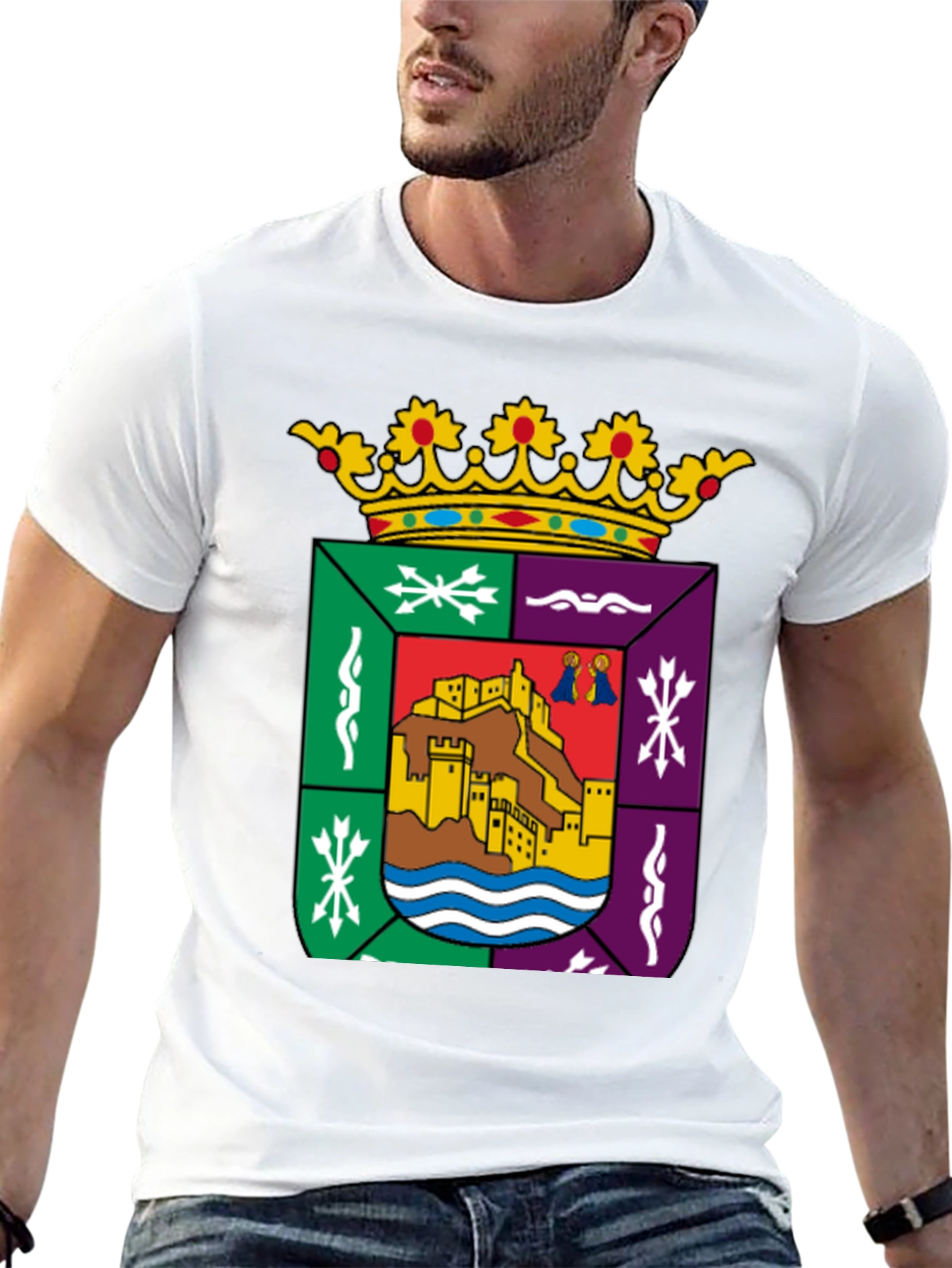Cáceres Spain Coat of Arms Black T-Shirt